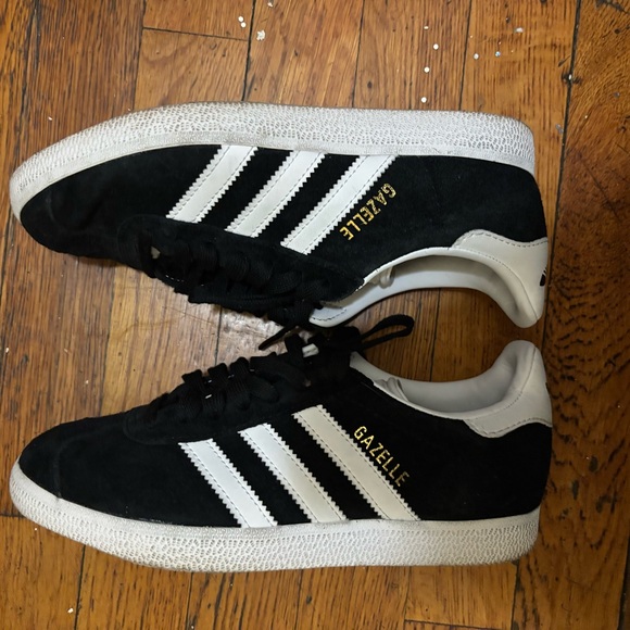 Adidas Gazelle Black and White Sneakers - Picture 1 of 5